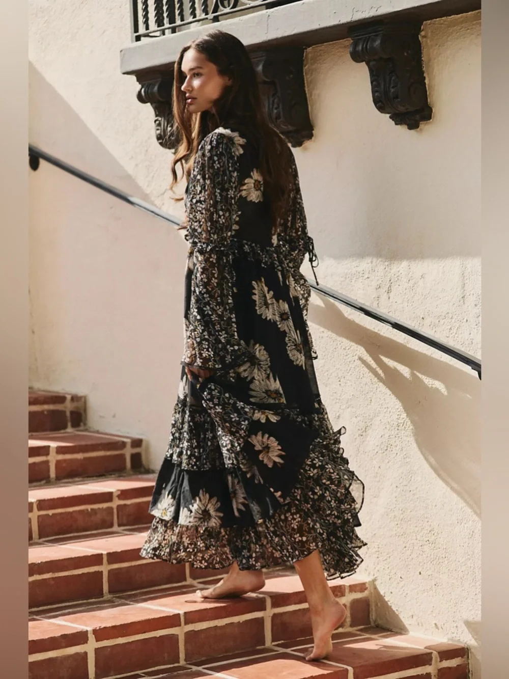 NWT Free People Calypso Floral Maxi Dress - Picture 3 of 7